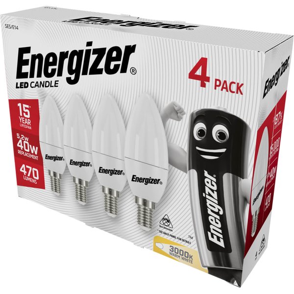 Energizer LED SES (E14) Opal Candle 5.2W Warm White S14330