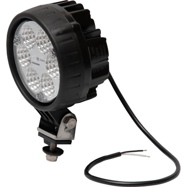 Kramp Work light LED, 24W, 1500lm, round, 10/30V, diameter 117mm, Flood, 6 LED's, LA10009