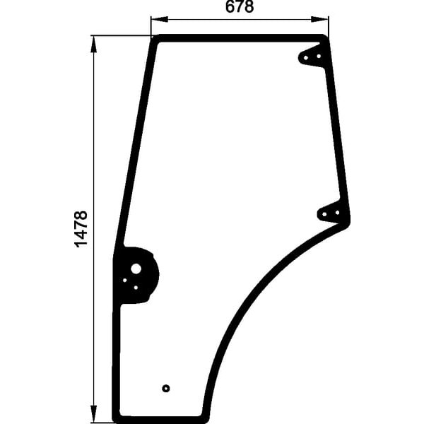 Kramp Left door glass 87620234KR