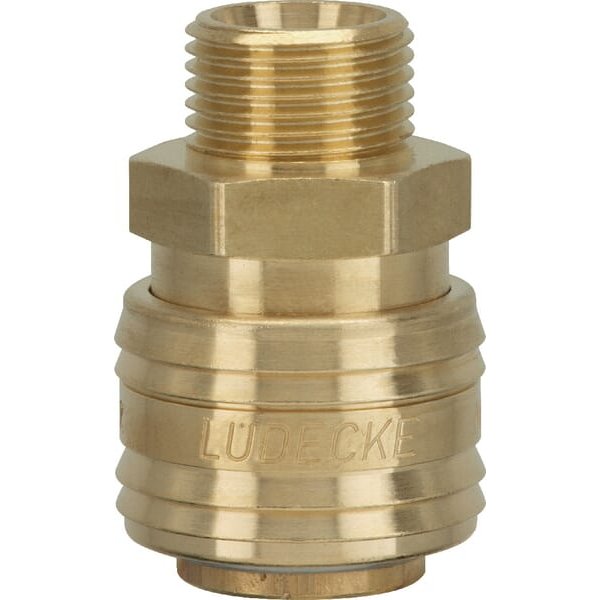 Lüdecke Quick release coupling with 1/2" BSP Male thread ES12A
