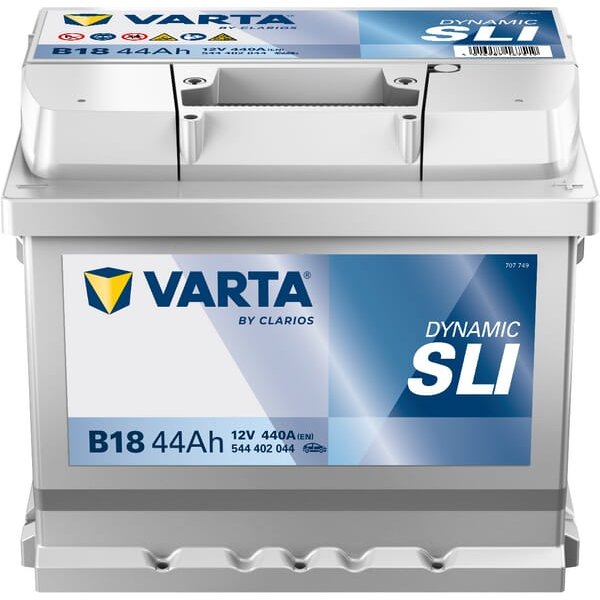 VARTA Battery 12V 44Ah 440A B18 VARTA Dynamic SLI 544402044