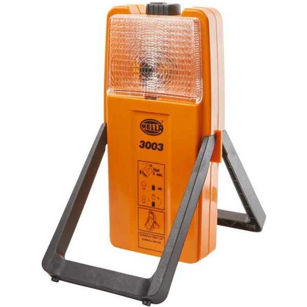 Hella Warning light square, 6V, transparent/orange, bolt on, 2XW007146001