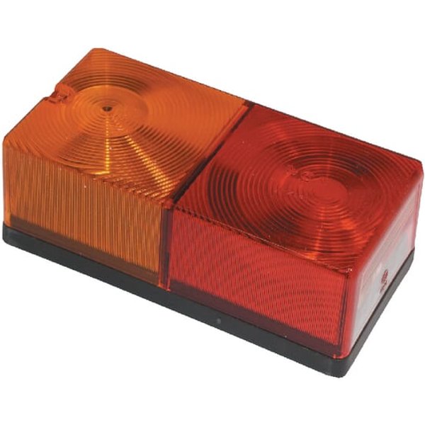 Britax Rear light rectangular, 12/24V, amber/red, bolt on, 160x56x80mm, TOR2445