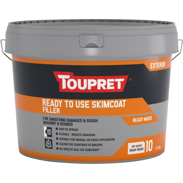 Toupret Ready to use Skimcoat Filler 10kg TTEGFAP10SOGB