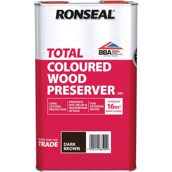 Ronseal Trade Total Wood Preserver Dark Brown 5 L 38590