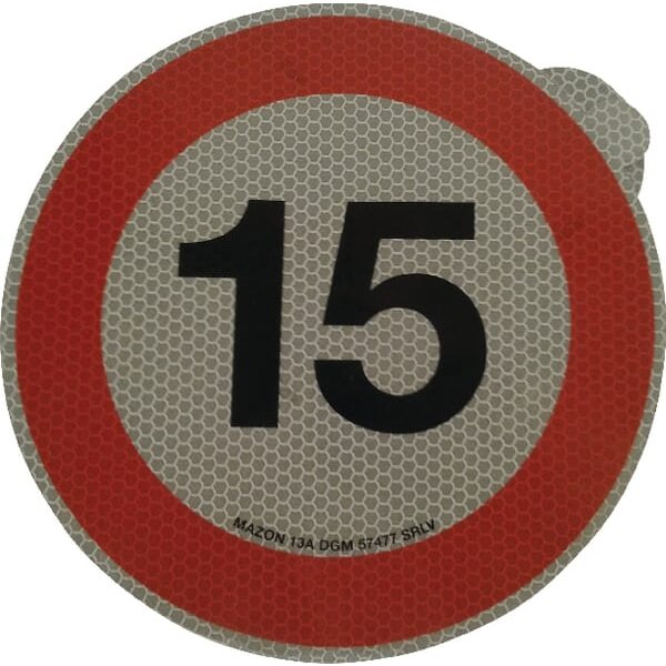 Mazon Sticker prohibition sign speed limit: 15km/h WB7915IT
