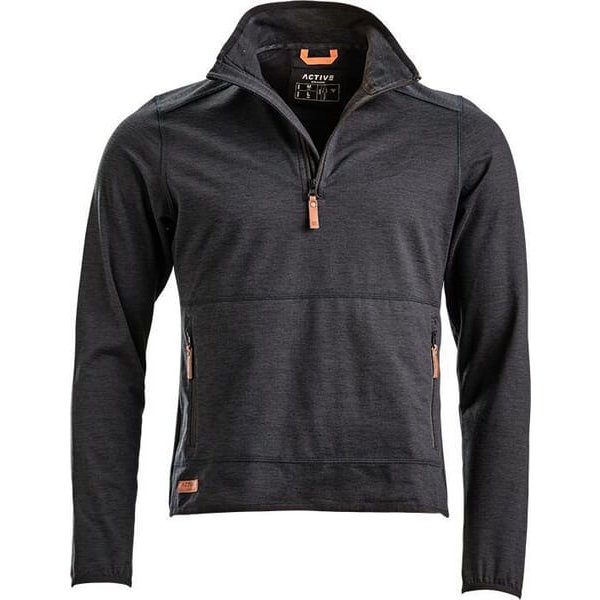 Kramp Fleece shirt 1/2 zip Men, charcoal M KW5011001811050