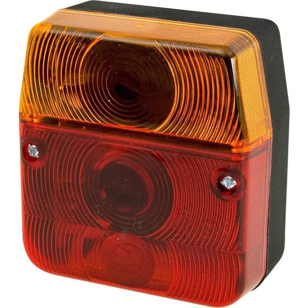 Promot Rear light square, 12/24V, amber/red, bolt on, 110x102mm, 1400680200