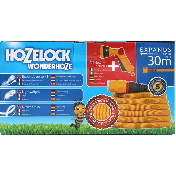 Hozelock Wonderhoze 30m with Multi Spray Gun 100-101-261