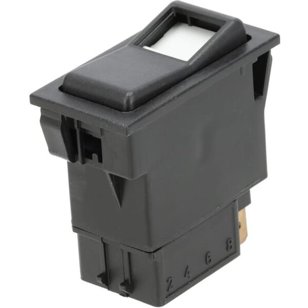 Kramp Rocker switch, II+I-0, off-on-on, 12V, 7-pin, locating lighting, with bulb SW10031KR