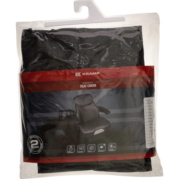 Kramp Tailored seat cover, fabric, black, designed for Grammer I20345KR