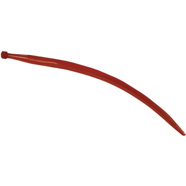 SHW Loader tine, curved, square section 36x680mm, pointed tip with M20x1.5mm nut, red, FT42