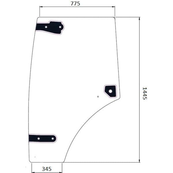 Kramp Door glass 6005029102N