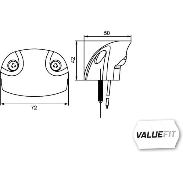 Hella Number plate light LED, round, 2KA357013001