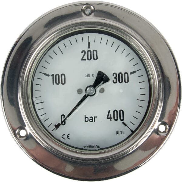 ET Pressure gauge 7216 diameter 100mm 0-400 panel mount MA100400P08SS
