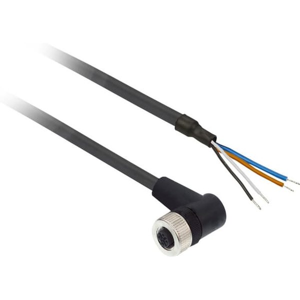 Telemecanique Connector with cable, M12, 4P, 2mt XZCP1241L2