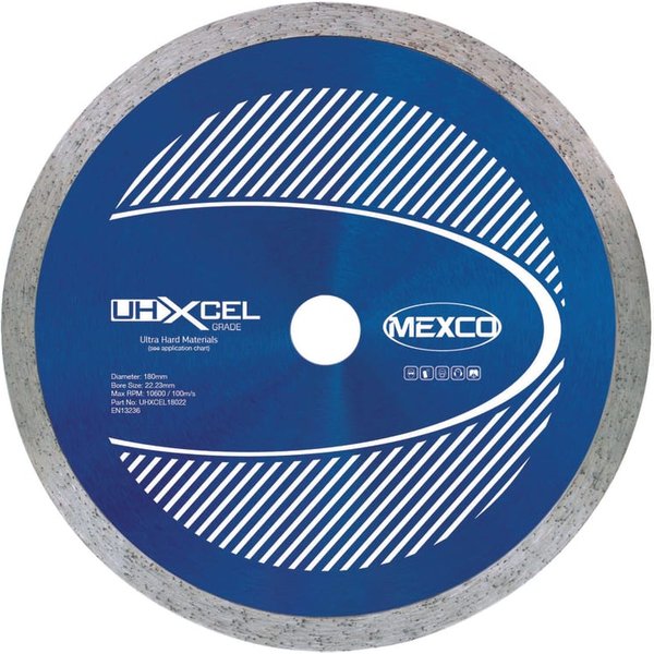 MEXCO UHXCEL Ultra Hard Materials Diamond Blade 180 x 25.4 mm UHXCEL18025
