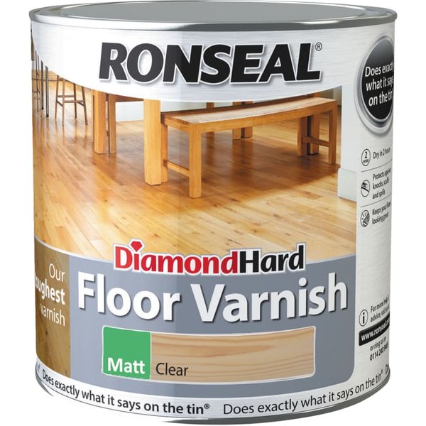 Ronseal Diamond Hard Floor Varnish Matt 2.5 litre 37539