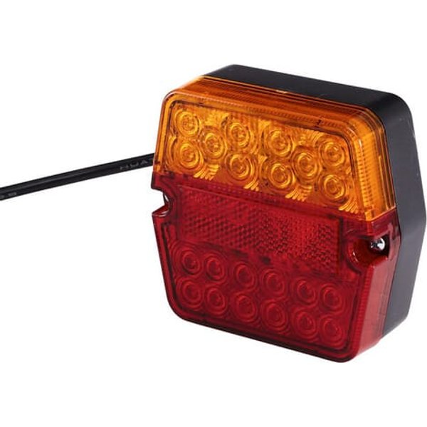 Hella ValueFit Rear light LED, square, 9/30V, red/amber, bolt on, 101.3x41.2x94.7mm, 22 LED's, 2VA357023021