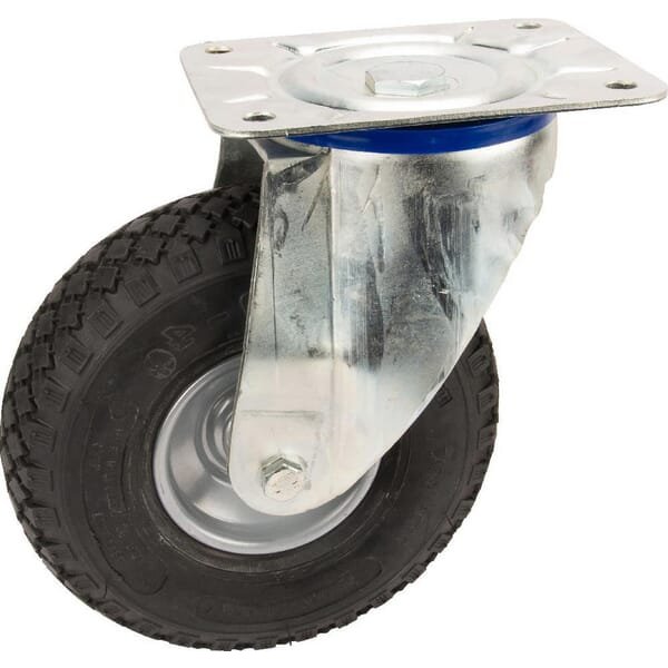 Tente Caster wheel swivel, rubber wheel: diameter 260x85mm, plate fitting: 200x160mm Load: 150kg, 3480DQR260P65