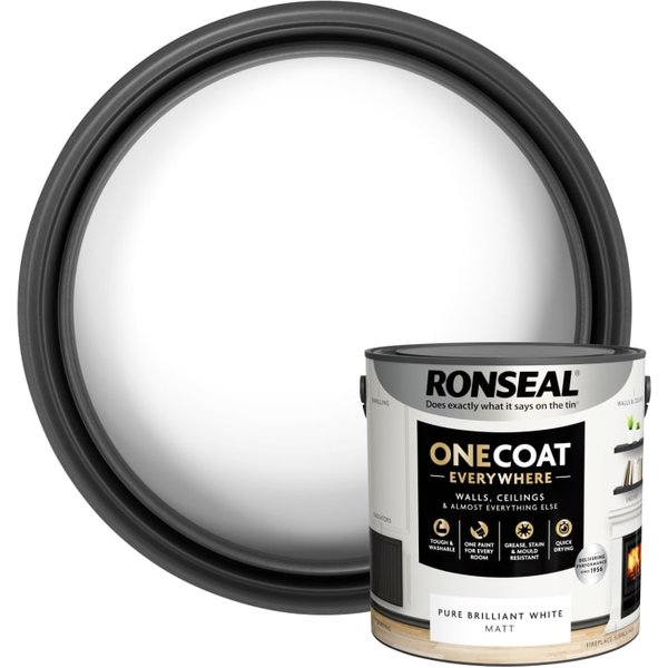 Ronseal One Coat Everywhere Pure Brilliant White 2.5 L KCB.7015103.20104.76