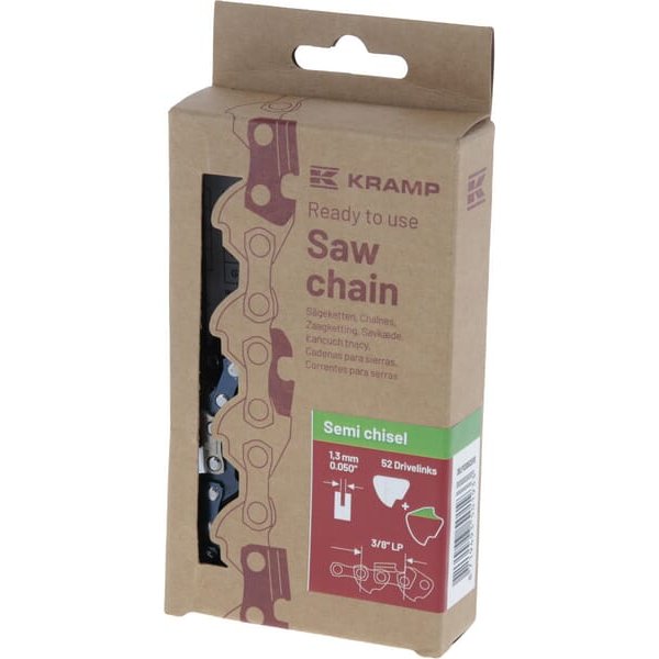 Kramp Saw chain 3/8" 1.3mm 52 DL semi chisel, Kramp Efficiency 38LP13SB52EKR