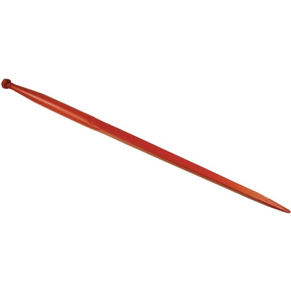 SHW Loader tine, straight, square section 50x1250mm, pointed tip with M28x1.5mm nut, red, FT51
