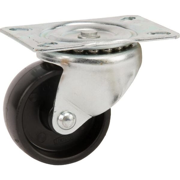 Tente Caster wheel swivel, polypropylene wheel: diameter 65x30mm, plate fitting: 95x70mm Load: 120kg, 3430POO065P609570