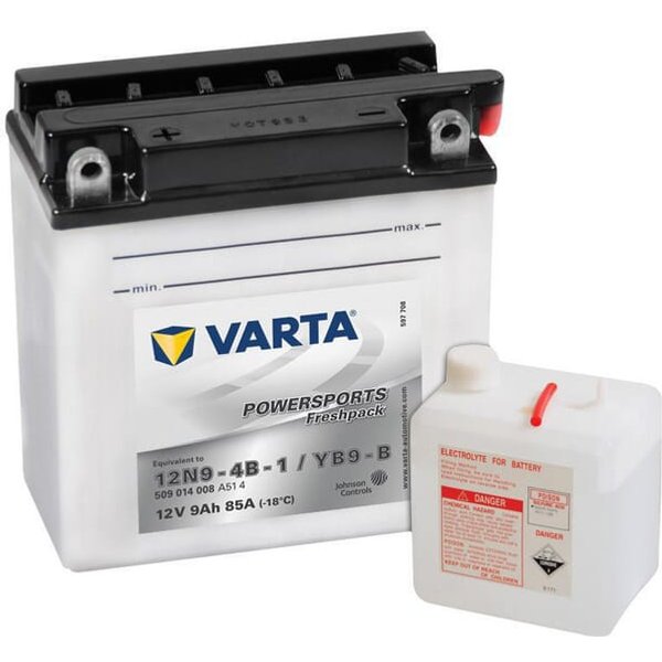 VARTA Battery 12V 9Ah 85A Powersports Freshpack 509014009I314PS
