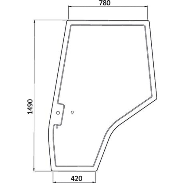 Kramp Door glass 3907221M1N