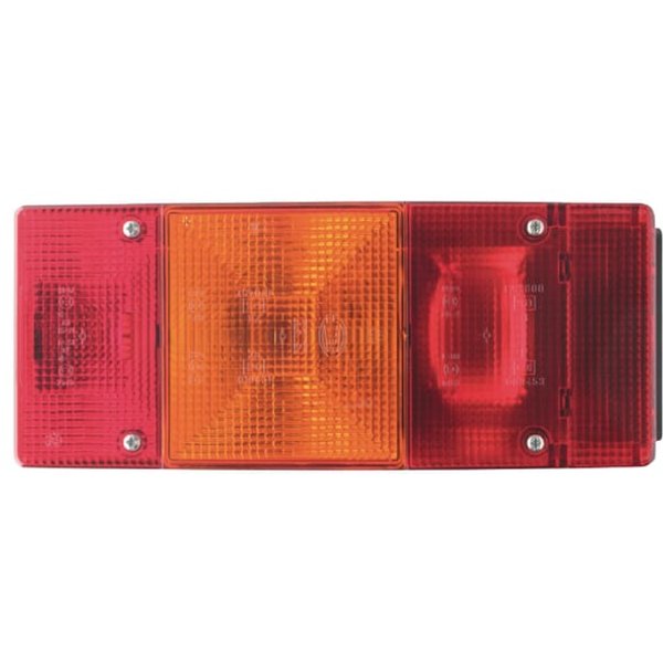 Geka Rear light LH rectangular, amber/red, bolt on, 246x67x108mm, BBSKN246L