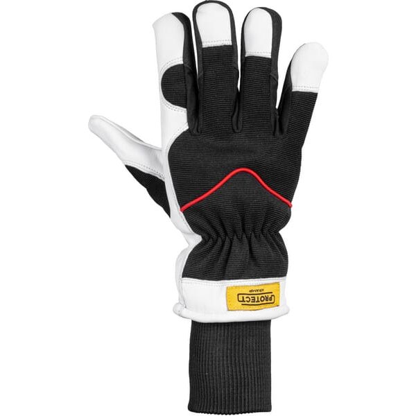 Kramp Work gloves black-white leather/Spandex size 12/3XL Protect by KG0600412