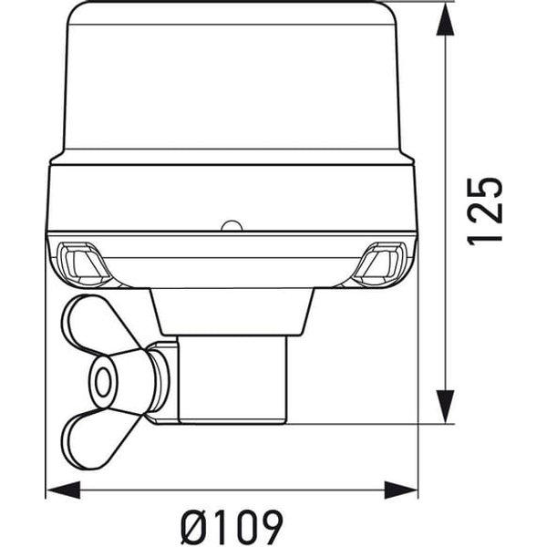Hella Beacon K-LED Nano pole mount 2XD066146011