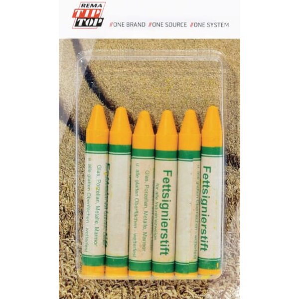 Rema Tip Top Yellow mark-up chalk pack of 6 4004013