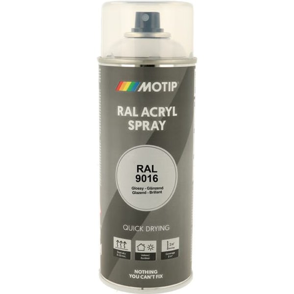 Motip RAL 9016 acr spr traffic white 07037