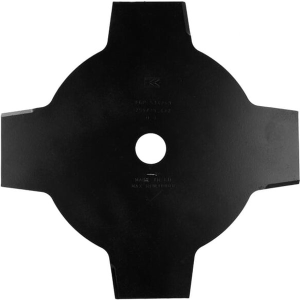 Kramp Brushcutter blade 4T, L:255, diameter 25.4, 2mm FGP514269
