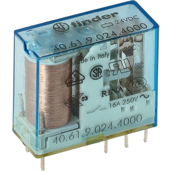 Finder PCB/Plug-in rel.5mm.pinning 1CO 16A/24V DC SENS/AgSnO2 406190244000