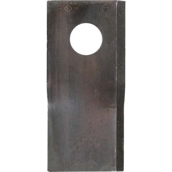 JF Mower blade LH 106x49x4mm bore diameter 19mm Suitable for Kongskilde JF/Stoll 8113800064