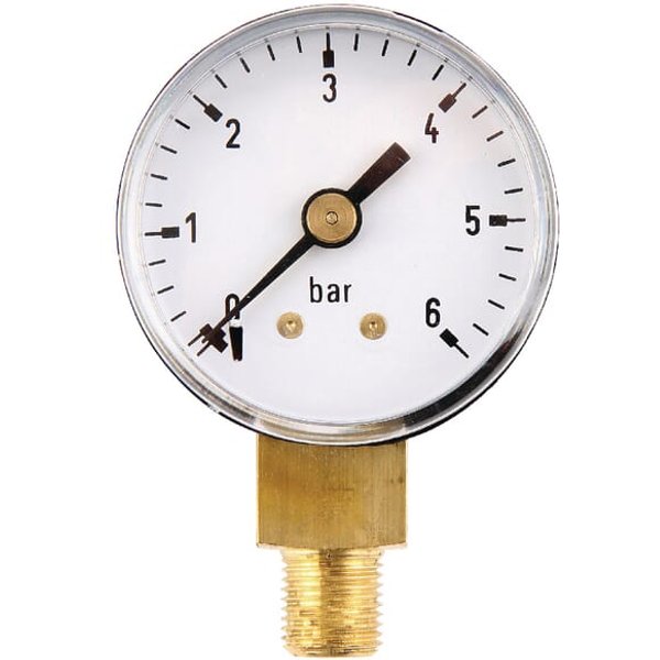 ET Pressure gauge diameter 40 0–6bar 1/8" bottom MA406L02ST