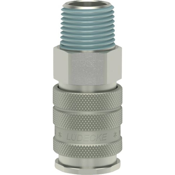 Lüdecke Q-Rel coup with 3/8" BSP M/Thd ESI38A