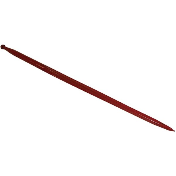 Battista Porteri Loader tine, straight, square section 36x1400mm, flattened tip with M20x1.5mm nut, red, FT10