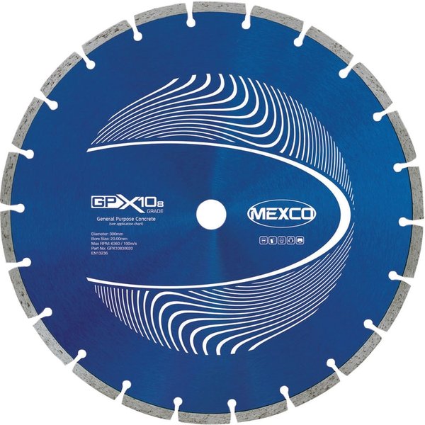 MEXCO GPX10-8 Concrete Diamond Blade 300 x 20mm GPX10830020