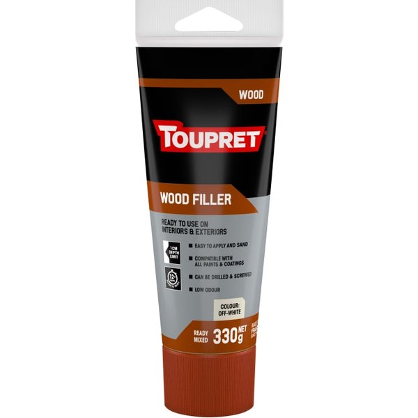 Toupret Wood Filler Off-White 330g TTRPBOWTUBGB