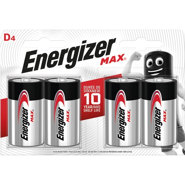 Energizer MAX Alkaline Battery D x 4 S15276