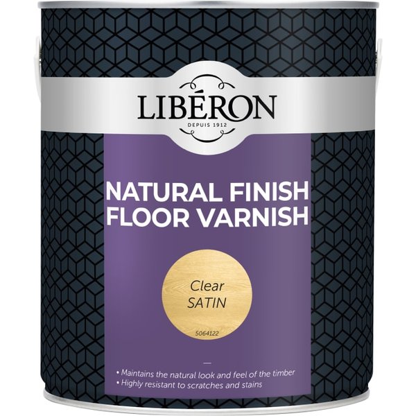 Liberon Natural Finish Floor Varnish Clear Satin 2.5 L 126855