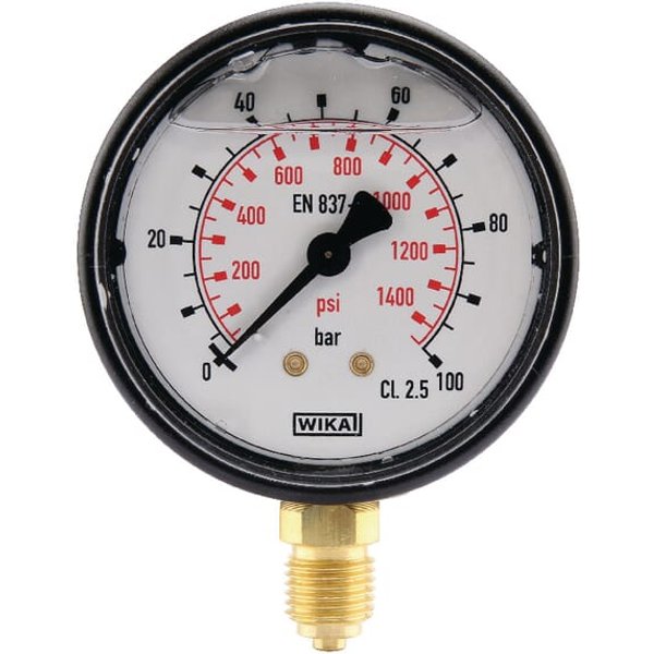 WIKA Pressure gauge diameter 63 0–100bar 1/4" bottom MA63100L04PLGF