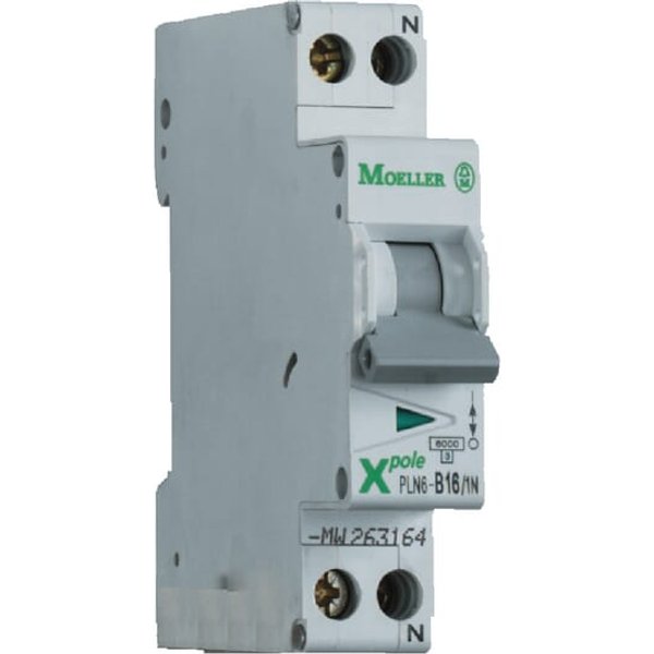 Eaton Miniature circuit breaker 13A,1P+N,B PLN6B131N