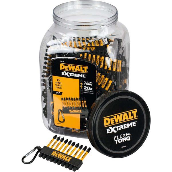 DEWALT Pozi Bit Keyring 10-Piece (Jar of 50) DT7276-QZ