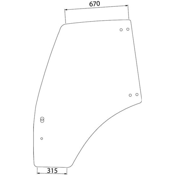Kramp Right door glass 04418952KR