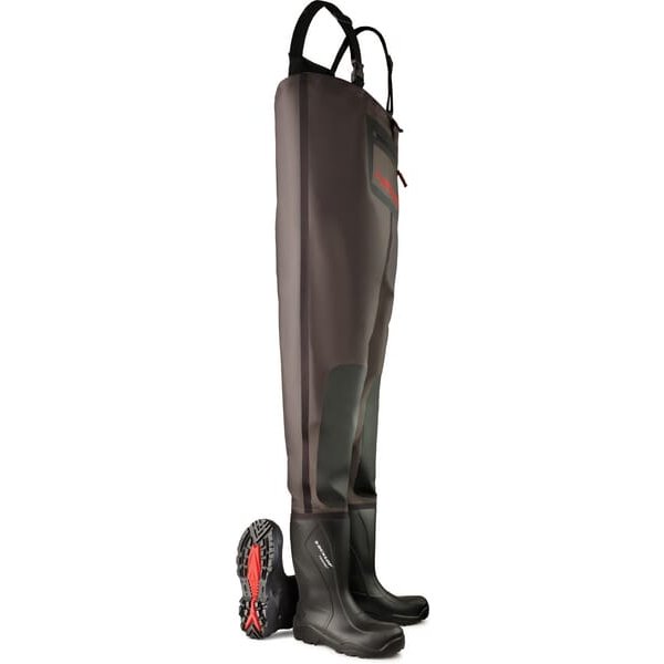Dunlop Chest Waders UK: 7, black, Purofort® C762043CW41